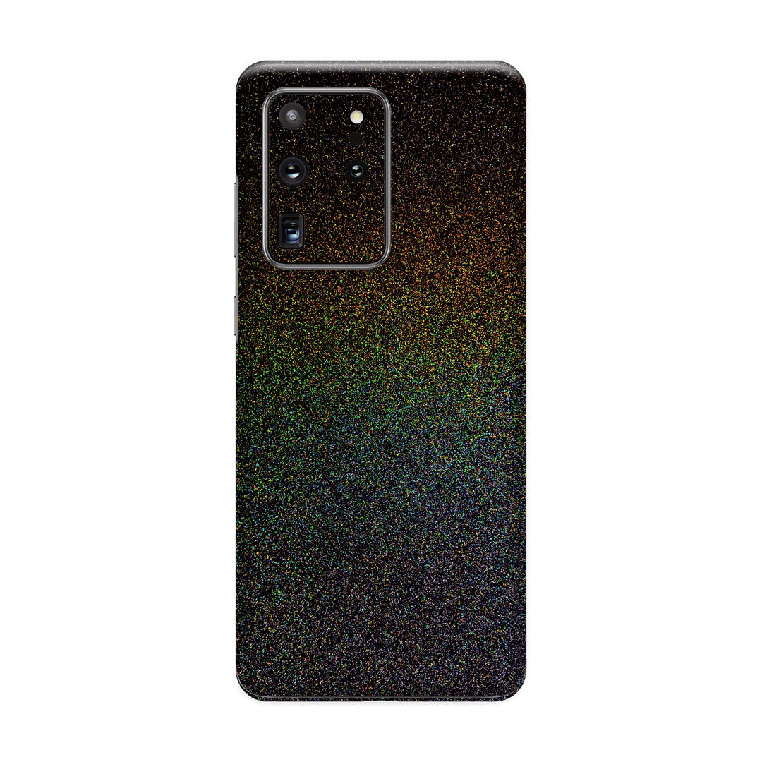 Samsung Galaxy S20 ULTRA Glossy GALAXY Black Milky Way Rainbow Sparkling Metallic Skin Wrap Sticker Decal Cover Protector by EasySkinz