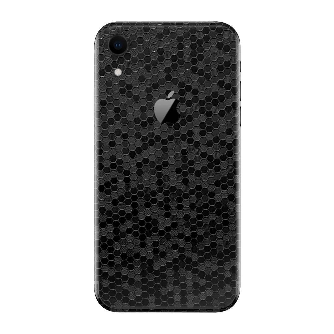 iPhone XR Luxuria Black Honeycomb 3D Textured Skin Wrap Sticker Decal Cover Protector by EasySkinz | EasySkinz.com