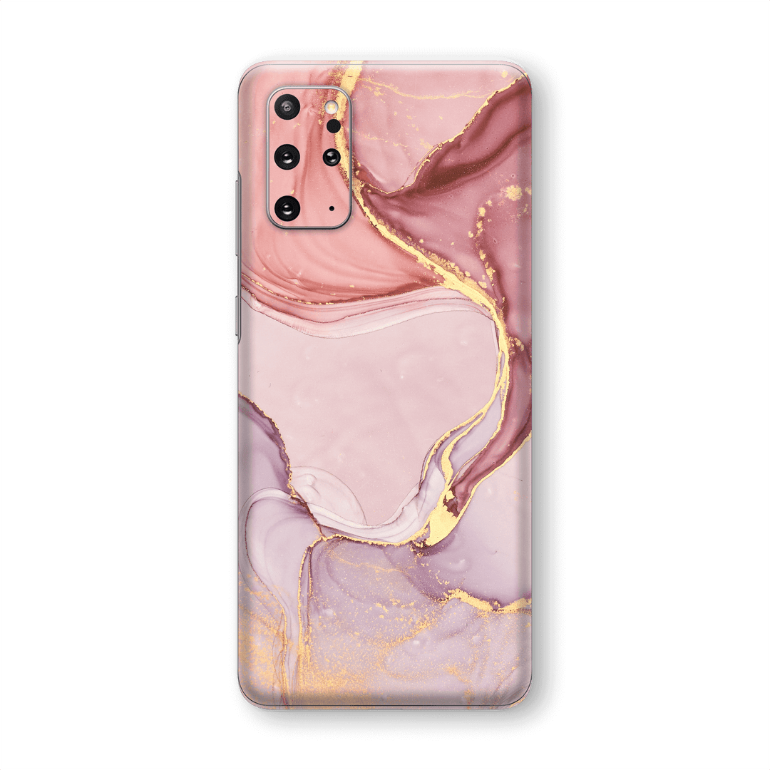 Samsung Galaxy S20+ PLUS SIGNATURE AGATE GEODE Porcelain Rose Pink Gold Skin, Wrap, Decal, Protector, Cover by EasySkinz | EasySkinz.com