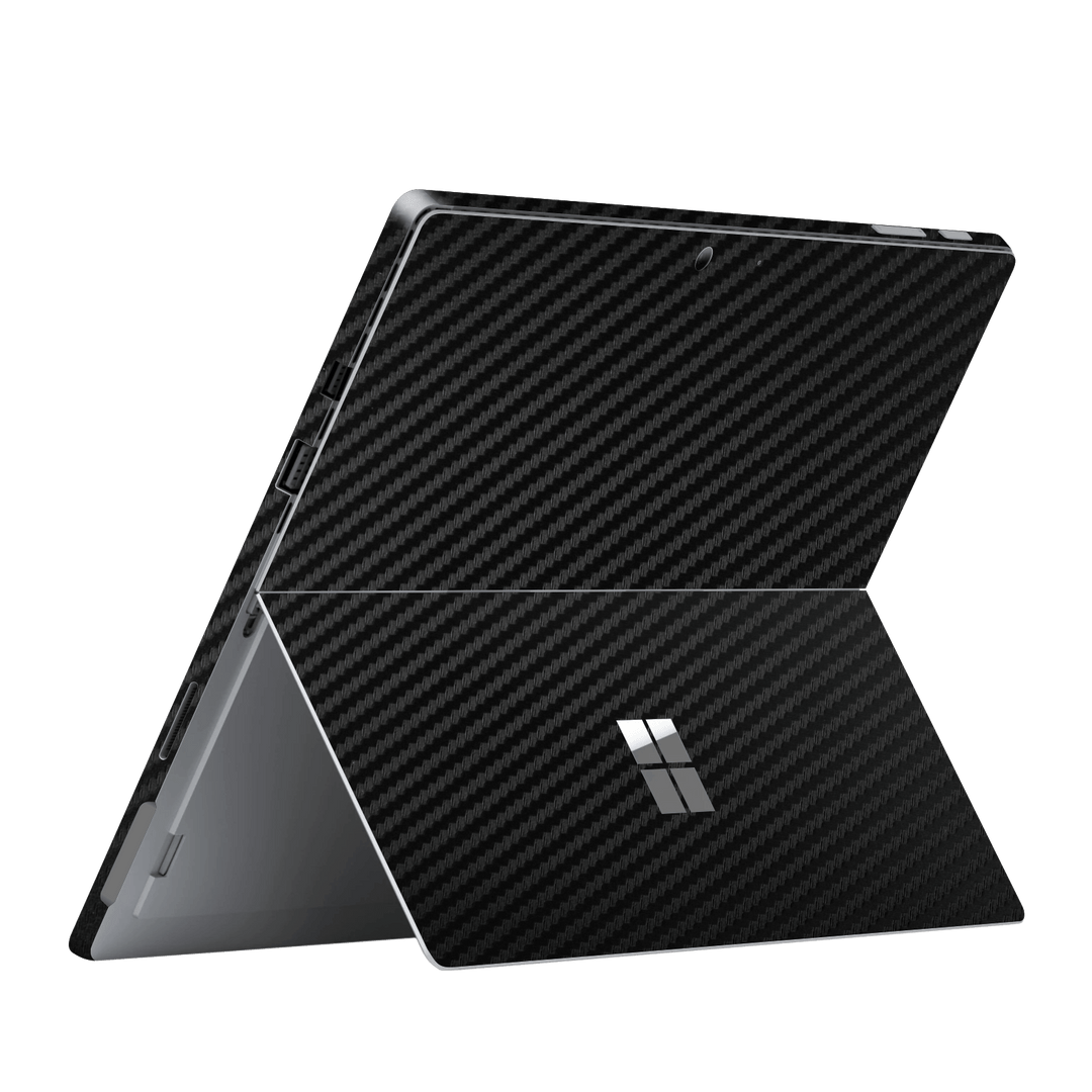 Microsoft Surface Pro (2017) Black 3D Textured CARBON Fibre Fiber Skin Wrap Sticker Decal Cover Protector by EasySkinz